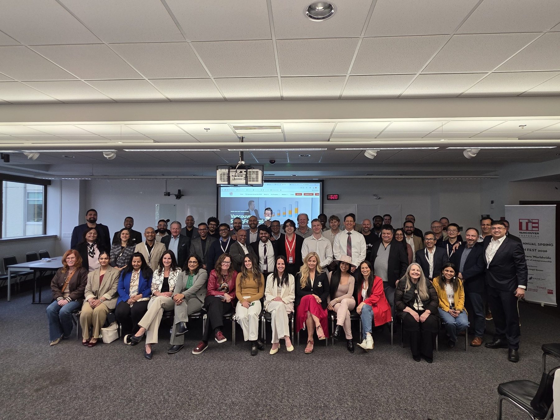 Founders, investors and mentors at TiE Vancouver Spring Pitch Fest 2026